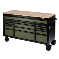 BUNKER® Workbench Roller Tool Cabinet, 15 Drawer, 61\", Green £1,449.00